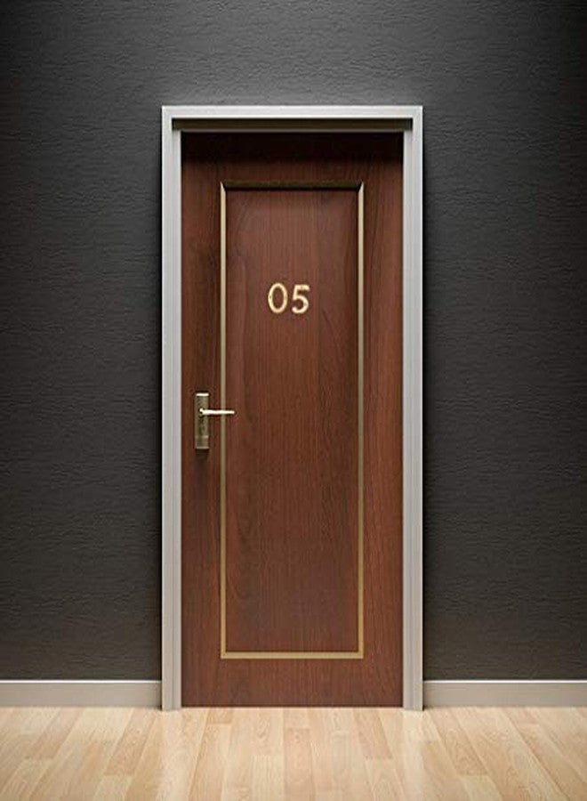 eSplanade 4" Brass House Hotel Door Number Plaque Sticky Numeric Numerical Digit 0-9 (5(five)) - Image 4